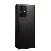 For Xiaomi Redmi Note 12 China Oil Wax Crazy Horse Texture Leather Phone Case(Black) Eurekaonline