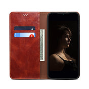 For Xiaomi Redmi Note 12 China Oil Wax Crazy Horse Texture Leather Phone Case(Brown) Eurekaonline