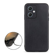 For Xiaomi Redmi Note 12 China Sheep Texture Genuine Leather Shockproof Phone Case(Black) Eurekaonline