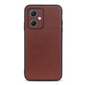 For Xiaomi Redmi Note 12 China Sheep Texture Genuine Leather Shockproof Phone Case(Brown) Eurekaonline