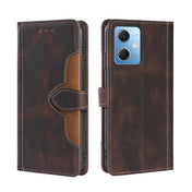 For Xiaomi Redmi Note 12 China Skin Feel Magnetic Buckle Leather Phone Case(Brown) Eurekaonline