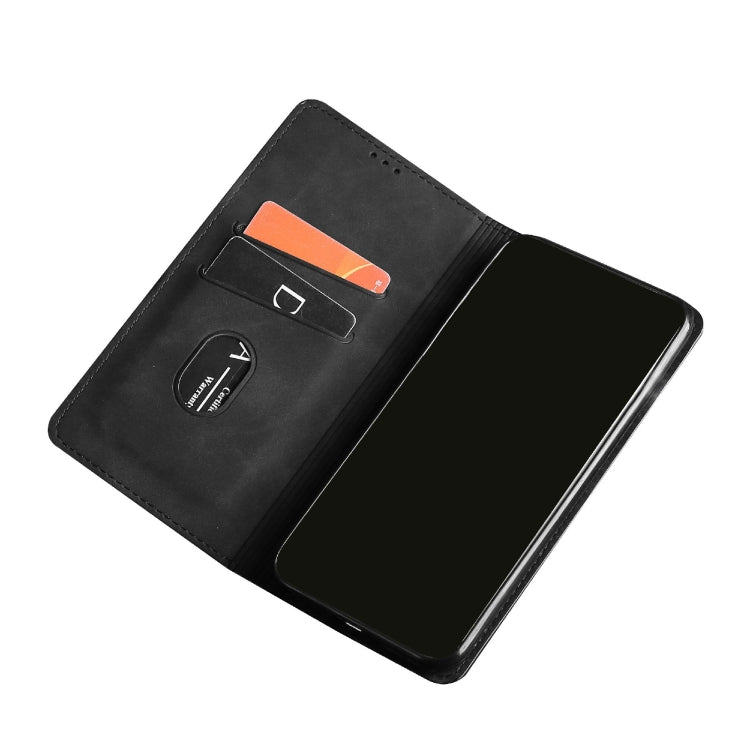 For Xiaomi Redmi Note 12 China Skin Feel Magnetic Horizontal Flip Leather Phone Case(Black) Eurekaonline
