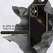 For Xiaomi Redmi Note 12 China XINLI Straight Edge 6D Electroplate TPU Phone Case(Black) Eurekaonline