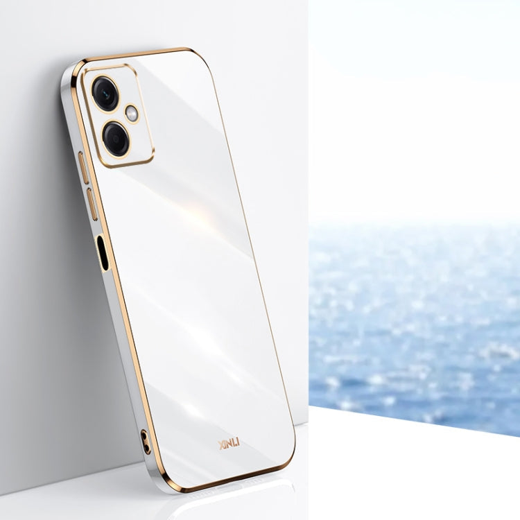 For Xiaomi Redmi Note 12 China XINLI Straight Edge 6D Electroplate TPU Phone Case(White) Eurekaonline