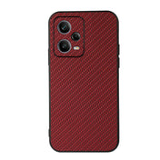 For Xiaomi Redmi Note 12 Pro China Carbon Fiber Texture Shockproof Protective Phone Case(Red) Eurekaonline