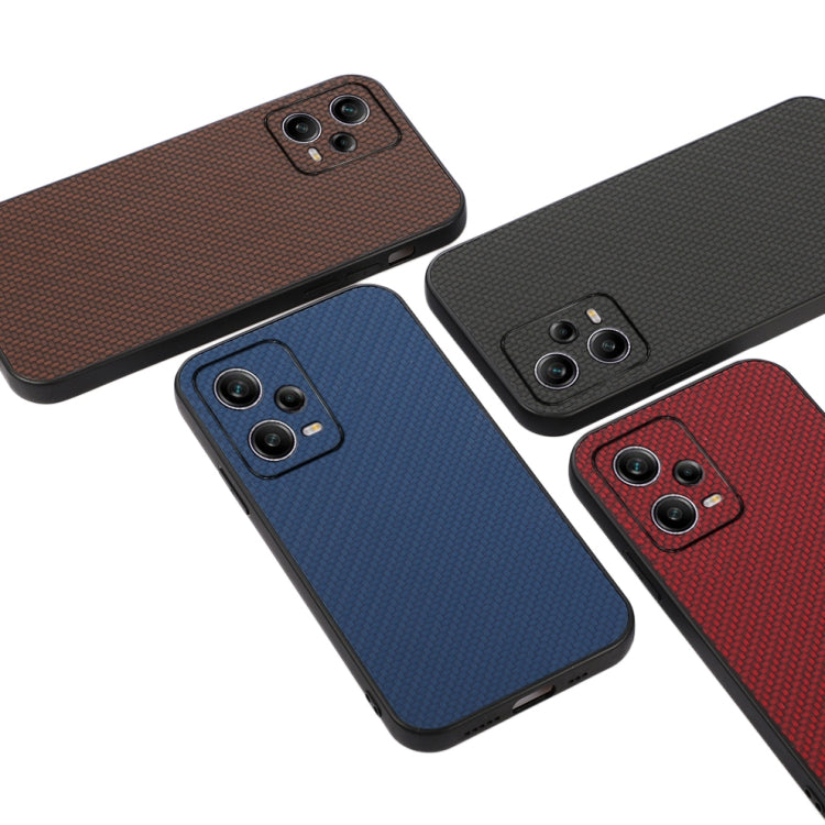 For Xiaomi Redmi Note 12 Pro China Carbon Fiber Texture Shockproof Protective Phone Case(Red) Eurekaonline