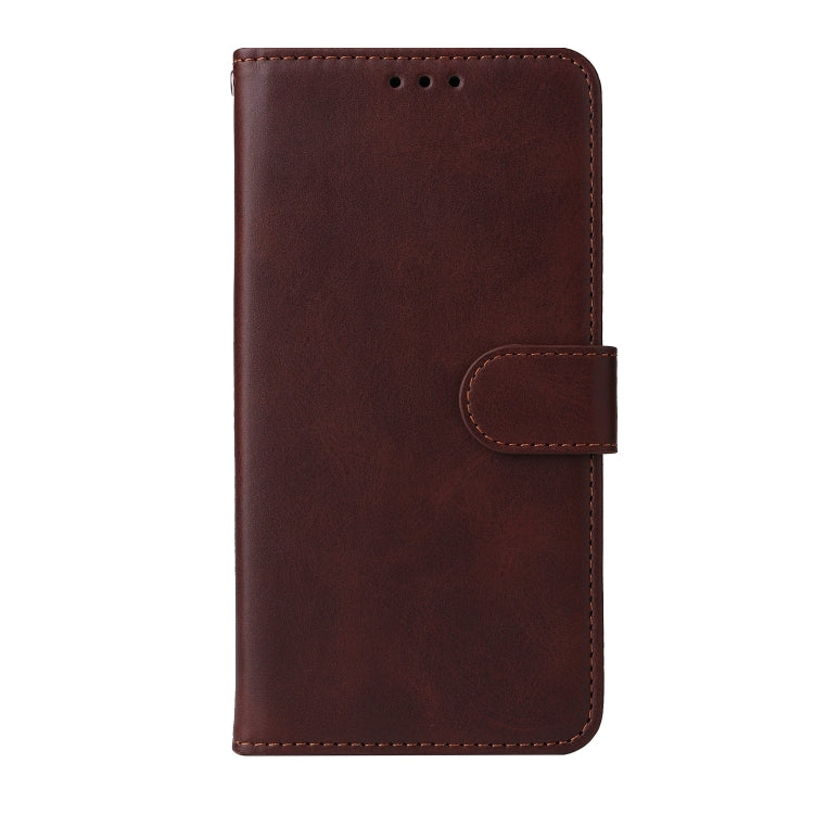 For Xiaomi Redmi Note 12 Pro China Classic Calf Texture Flip Leather Case(Brown) Eurekaonline
