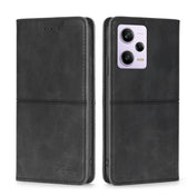 For Xiaomi Redmi Note 12 Pro China Cow Texture Magnetic Leather Phone Case(Black) Eurekaonline