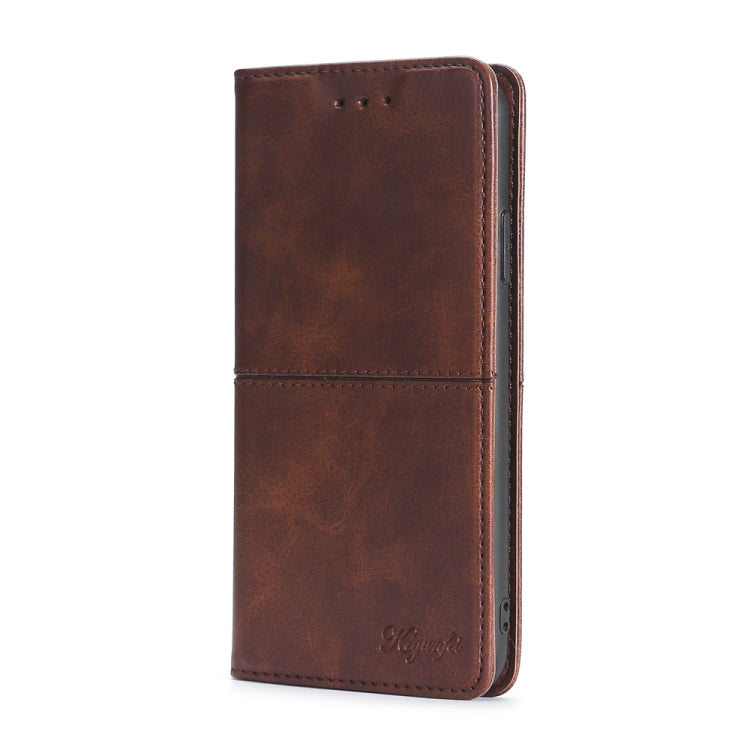 For Xiaomi Redmi Note 12 Pro China Cow Texture Magnetic Leather Phone Case(Dark Brown) Eurekaonline