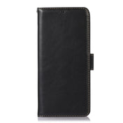 For Xiaomi Redmi Note 12 Pro China Crazy Horse Top Layer Cowhide Leather Phone Case(Black) Eurekaonline