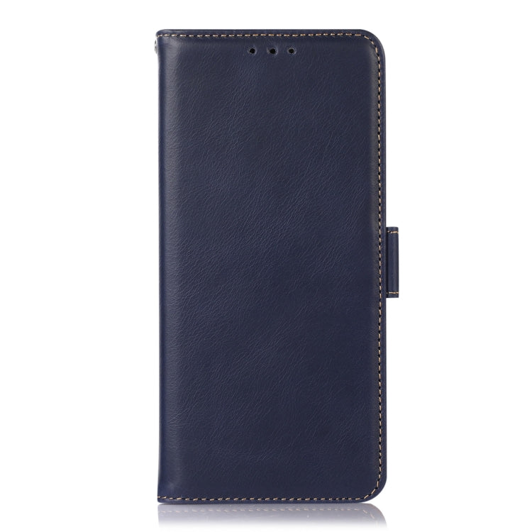 For Xiaomi Redmi Note 12 Pro China Crazy Horse Top Layer Cowhide Leather Phone Case(Blue) Eurekaonline