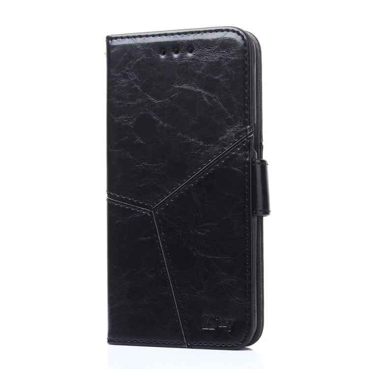 For Xiaomi Redmi Note 12 Pro+ China Geometric Stitching Horizontal Flip Leather Phone Case(Black) Eurekaonline