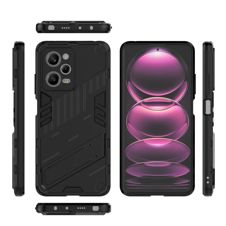  Note 12 Pro Speed Punk Armor 2 in 1 PC + TPU Phone Case with Invisible Holder(Black) Eurekaonline