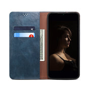 For Xiaomi Redmi Note 12 Pro China Oil Wax Crazy Horse Texture Leather Phone Case(Blue) Eurekaonline
