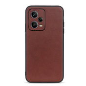 For Xiaomi Redmi Note 12 Pro China Sheep Texture Genuine Leather Shockproof Phone Case(Brown) Eurekaonline