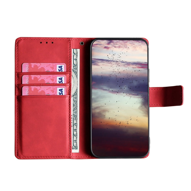 For Xiaomi Redmi Note 12 Pro China Skin Feel Crocodile Magnetic Clasp Leather Phone Case(Red) Eurekaonline