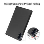 For Xiaomi Redmi Pad 10.61 inch ENKAY Tri-fold Custer Texture Leather Stand Smart Case(Black) Eurekaonline