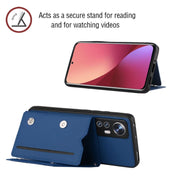 For Xiaomi12 Skin Feel PU + TPU + PC Phone Case(Blue) Eurekaonline