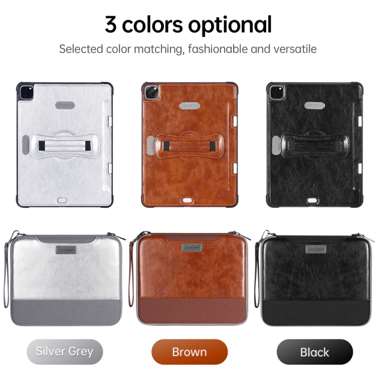 For iPad Pro 11 2022 / 2021 / 2020 / 2018 360 Degree Rotation Leather Tablet Case Bag(Brown) Eurekaonline