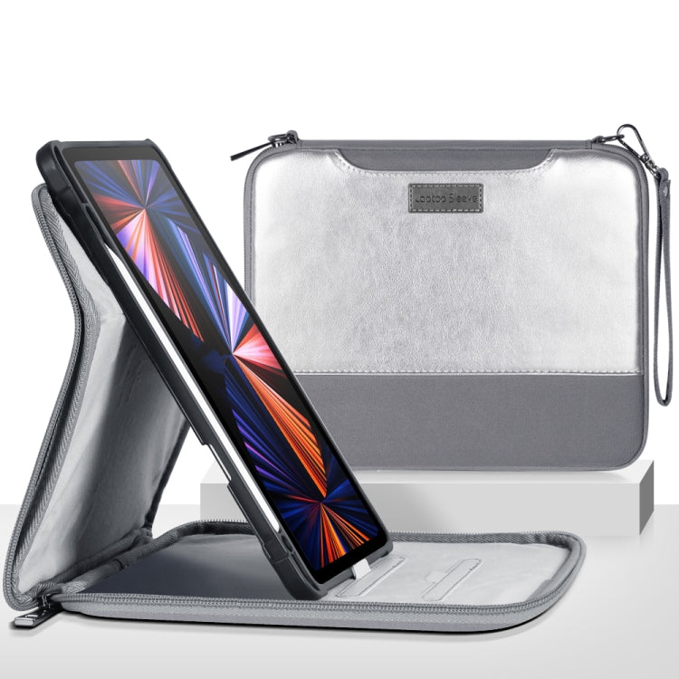 For iPad Pro 11 2022 / 2021 / 2020 / 2018 360 Degree Rotation Leather Tablet Case Bag(Silver Grey) Eurekaonline