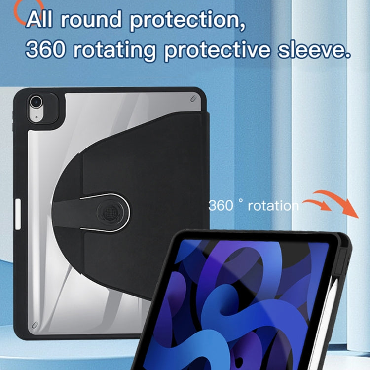  2018 Acrylic 360 Degree Rotation Holder Tablet Leather Case(Black) Eurekaonline