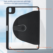 For iPad Pro 12.9 2022 / 2021 / 2020 / 2018 Acrylic 360 Degree Rotation Holder Tablet Leather Case(Black) Eurekaonline