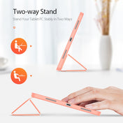 For iPad Pro 12.9 2022 / 2021 / 2020 DUX DUCIS Domo Series Horizontal Flip Magnetic TPU + PU Leather Tablet Case with Three-folding Holder & Pen Slot & Sleep / Wake-up Function(Pink) Eurekaonline