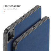For iPad Pro 12.9 2022 / 2021 / 2020 DUX DUCIS Domo Series Horizontal Flip Magnetic TPU + PU Leather Tablet Case with Three-folding Holder & Pen Slot & Sleep / Wake-up Function(Blue) Eurekaonline