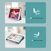 For iPad Pro 12.9 2022 / 2021 / 2020 Mutural YASHI Series TPU + PU Cloth Pattern Texture Horizontal Flip Leather Tablet Case with Three-folding Holder & Pen Slot & Wake-up / Sleep Function(Blue) Eurekaonline