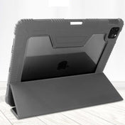 For iPad Pro 12.9 inch 2022 / 2021 / 2020 Mutural Horizontal Flip PC + TPU + PU Leather Tablet Case with Holder & Pen Slot(Black) Eurekaonline