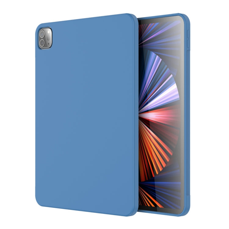 For iPad Pro 12.9 inch Mutural Silicone Microfiber Tablet Case(Light Blue) Eurekaonline