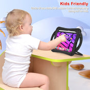 For iPad mini 6 Cute Cat King Kids Shockproof Silicone Tablet Case with Holder & Shoulder Strap & Handle(Black Red) Eurekaonline