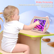 For iPad mini 6 Cute Cat King Kids Shockproof Silicone Tablet Case with Holder & Shoulder Strap & Handle(Pink) Eurekaonline