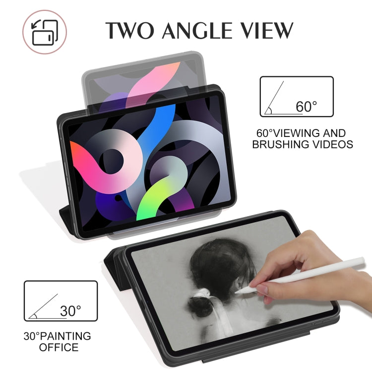 For iPad mini 6 Trifold Magnetic Rotating Smart Case(Black) Eurekaonline