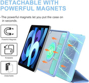 For iPad mini 6 Trifold Magnetic Rotating Smart Case(Sky Blue) Eurekaonline