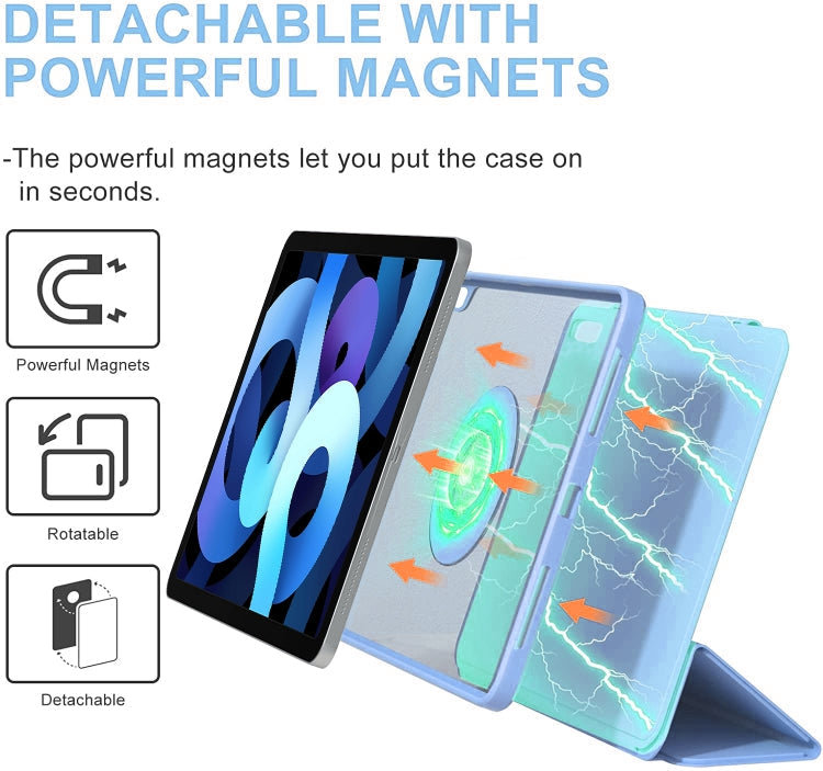 For iPad mini 6 Trifold Magnetic Rotating Smart Case(Sky Blue) Eurekaonline