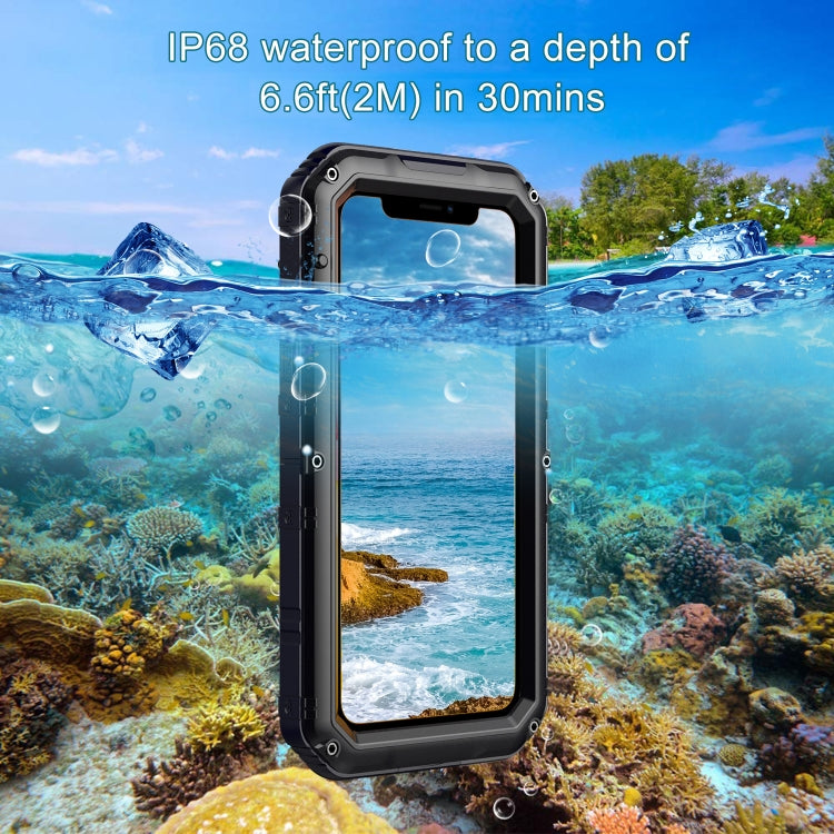 For iPhone 11 Dustproof Shockproof Waterproof Silicone + Metal Protective Case(Black) Eurekaonline