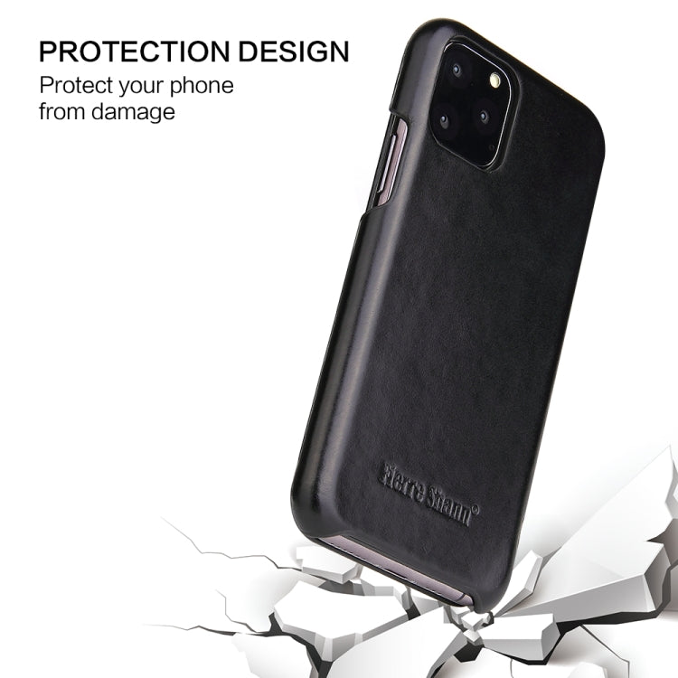 For iPhone 11 Fierre Shann Business Magnetic Horizontal Flip Genuine Leather Case (Black) Eurekaonline