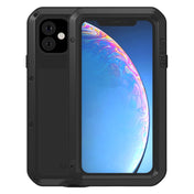 For iPhone 11 LOVE MEI Metal Shockproof Waterproof Dustproof Protective Case(Black) Eurekaonline