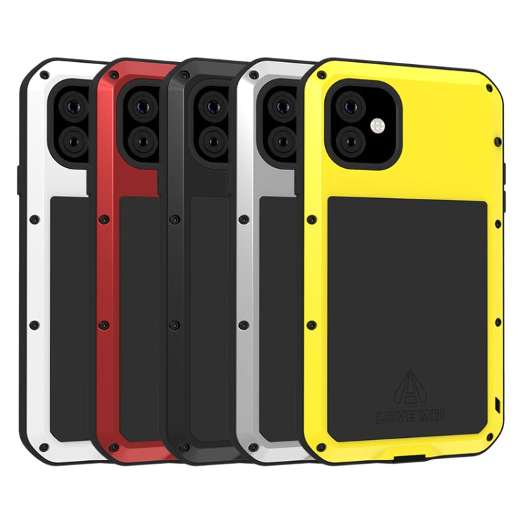 For iPhone 11 LOVE MEI Metal Shockproof Waterproof Dustproof Protective Case(Black) Eurekaonline