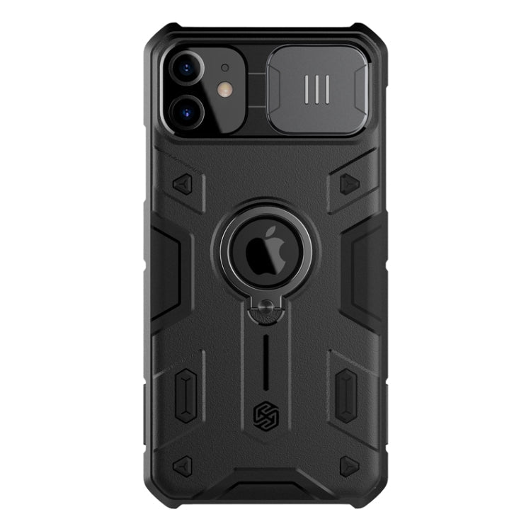 For iPhone 11 NILLKIN Shockproof CamShield Armor Protective Case with Invisible Ring Holder(Black) Eurekaonline