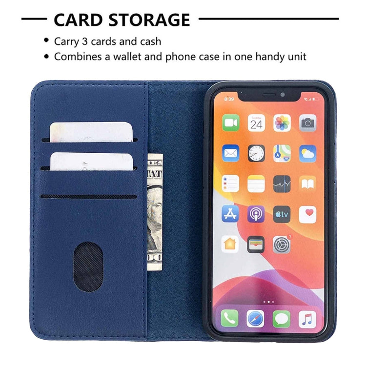 For iPhone 11 Pro 2 in 1 Detachable Magnetic Horizontal Flip Genuine Leather Case with Holder & Card Slots & Wallet(Blue) Eurekaonline