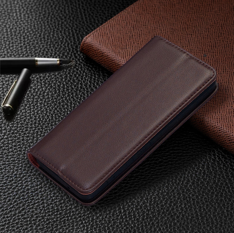 For iPhone 11 Pro 2 in 1 Detachable Magnetic Horizontal Flip Genuine Leather Case with Holder & Card Slots & Wallet(Dark Brown) Eurekaonline