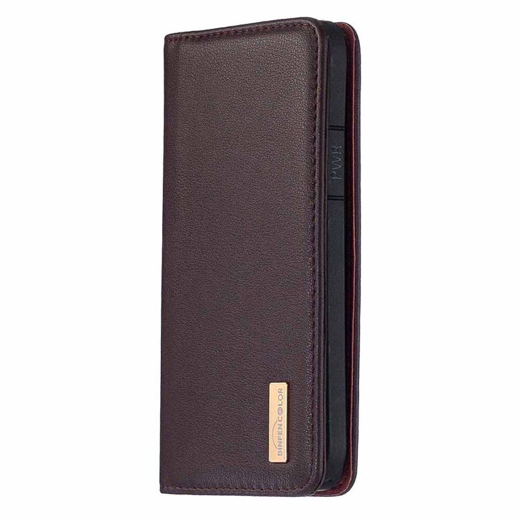 For iPhone 11 Pro 2 in 1 Detachable Magnetic Horizontal Flip Genuine Leather Case with Holder & Card Slots & Wallet(Dark Brown) Eurekaonline