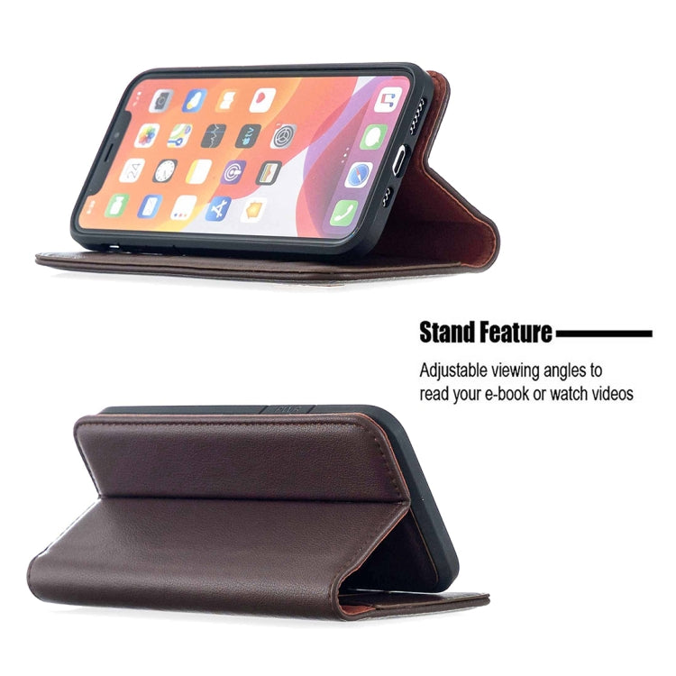 For iPhone 11 Pro 2 in 1 Detachable Magnetic Horizontal Flip Genuine Leather Case with Holder & Card Slots & Wallet(Dark Brown) Eurekaonline