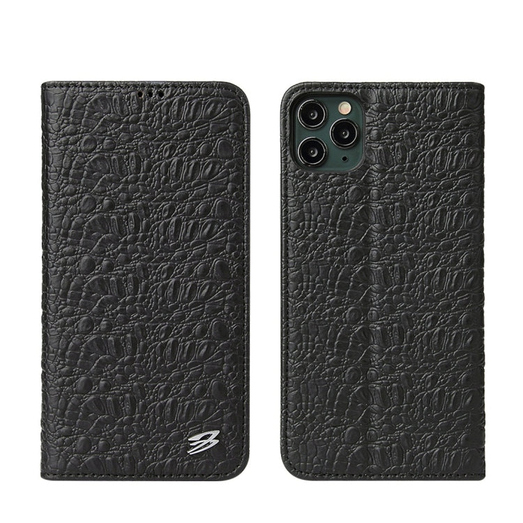 For iPhone 11 Pro Crocodile Texture PC + TPU Horizontal Flip Leather Case with Holder & Card Slots & Wallet(Black) Eurekaonline