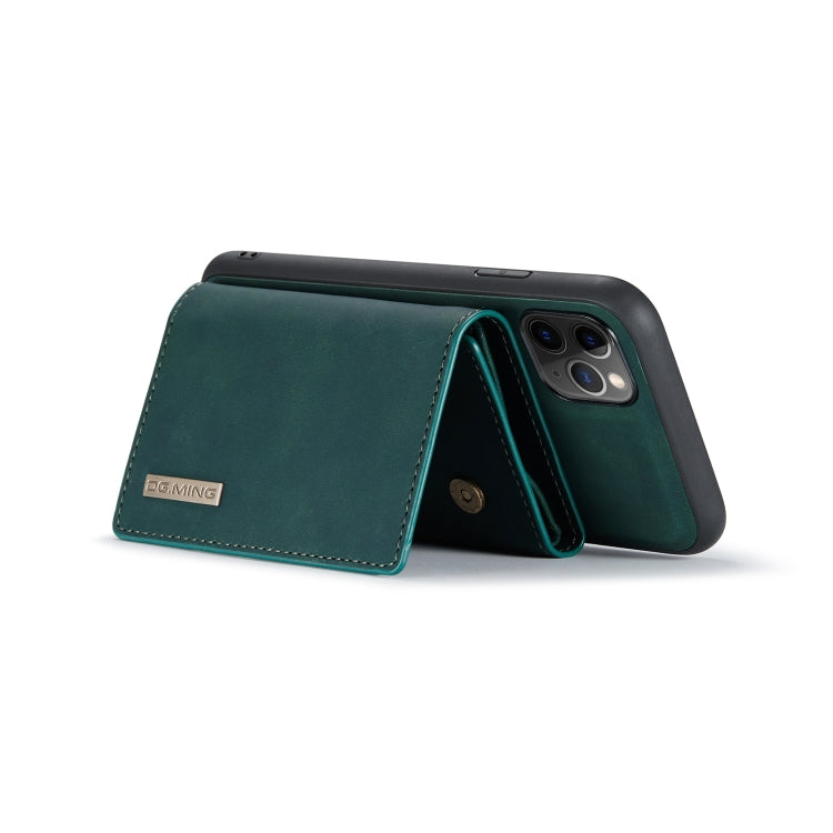 For iPhone 11 Pro DG.MING M1 Series 3-Fold Multi Card Wallet + Magnetic Back Cover Shockproof Case with Holder Function (Green) Eurekaonline