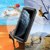 For iPhone 11 Pro Dustproof Shockproof Waterproof Silicone + Metal Protective Case(Black) Eurekaonline