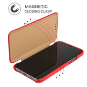 For iPhone 11 Pro Fierre Shann Business Magnetic Horizontal Flip Genuine Leather Case (Red) Eurekaonline