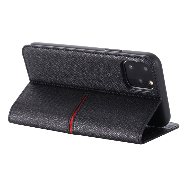 For iPhone 11 Pro GEBEI Top-grain Leather Horizontal Flip Protective Case with Holder & Card Slots & Wallet & Photo Frame(Black) Eurekaonline